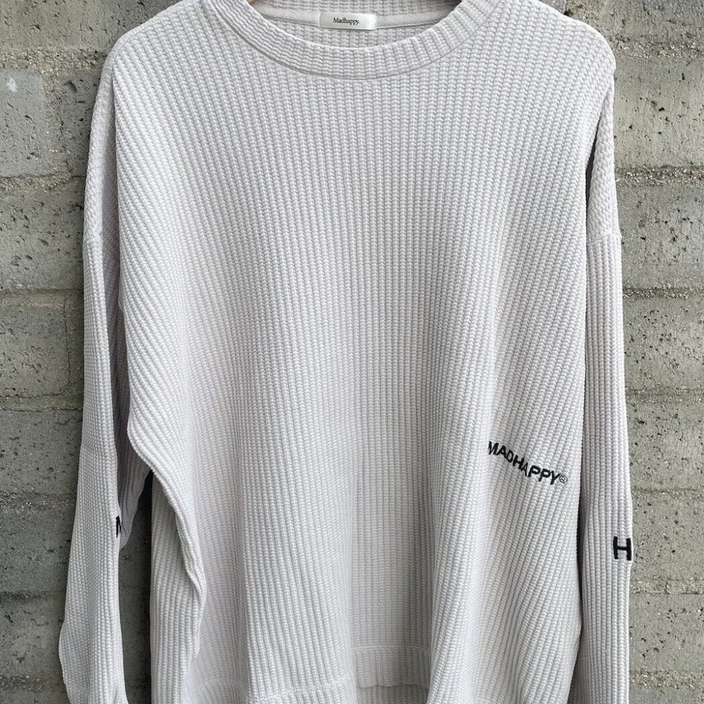 MadHappy Women Crewneck Ribbed Sweater Long Sleeve Pullover Knit Ivory SMALL NEW - Picture 1 of 7